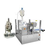 Kantong sing wis digawe kanthi otomatis isi kemasan segel kanthi pangisi pistion kanggo cairan & tempel