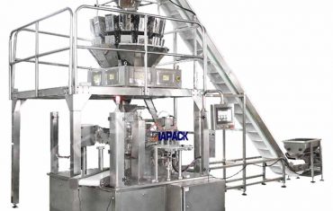 Tas doy rotary otomatis kanthi mesin sealing packing zipper