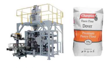 mesin pengemasan otomatis kanggo mesin pembungkus tepung 20kg