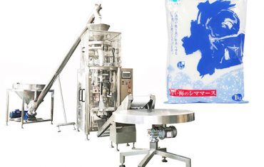 Formulir vertikal uyah ngisi mesin segel kanthi cup volumetrik