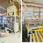 15KG Pelet kayu bobot ngisi bagging Garis Palletizing siap dikirim