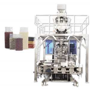 Kantong vakum jinis bata otomatis mbentuk mesin kemasan ngisi kanggo gandum