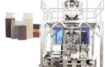 Kantong vakum jinis bata otomatis mbentuk mesin kemasan ngisi kanggo gandum