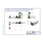 Kantong ngisor warata otomatis kanthi tas stiker ndhuwur sing mbentuk garis pembungkus kemasan sealing diurutake dening klien kita